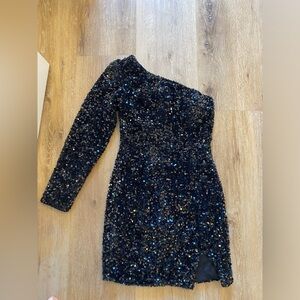 Black glittery homecoming dress